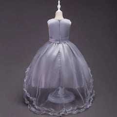Girls Princess Embroidery Party Tutu Elegant Dress for 3-15Years