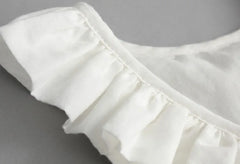 White Baby Girl Backless Dresses Cute Infant Dress 1-7 years