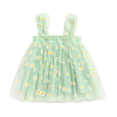 Toddler Girls Daisy Floral Tutu Layered Tulle Dress