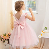 Girls Princess Tulle Big Bow Wedding 2-10 Years