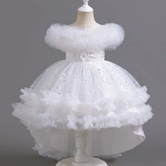 Girls Fashion Flower Sleeveless Lace Dress for weddings 2-12 Years