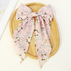 Ribbon Floral Bow Hair Clips Large Bow Hairpins Girls Bowknot Hair Accessories