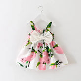 Newborn Baby Girl Dress Cute Printed Sleeveless Princess Dress 0-2 years