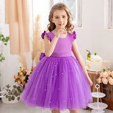 Girls Princess Tulle Big Bow Wedding 2-10 Years