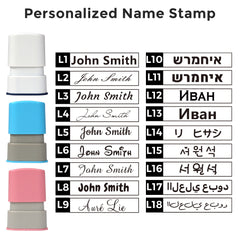 Self-inking cloth stamp refillable for Customization Kid Name /Brand /Company Name /Logo