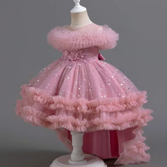 Girls Fashion Flower Sleeveless Lace Dress for weddings 2-12 Years