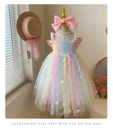 Girl's Elf Butterfly Rainbow Princess Dress 2-8 years