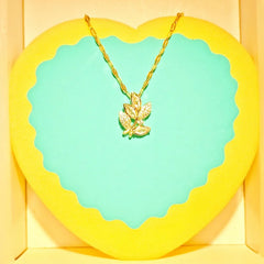 Simple and Attractive Titanium Steel Necklace with Tassel Pendant for Girls