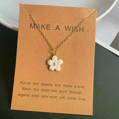 Flower Pendant Necklace Korean Fashion Cute Romantic Choker Necklace