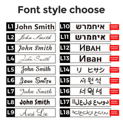 Self-inking cloth stamp refillable for Customization Kid Name /Brand /Company Name /Logo