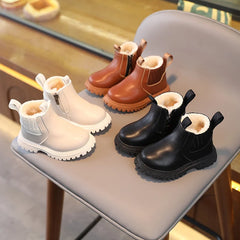 Winter Kids Boots Super Warm Leather Boys Girls Shoes
