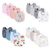 4Pcs Baby Bibs Burp Clothes Cotton Newborn Bibs for Girls Boys Infant Accessories
