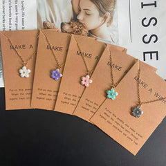 Flower Pendant Necklace Korean Fashion Cute Romantic Choker Necklace