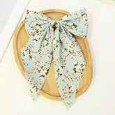 Ribbon Floral Bow Hair Clips Large Bow Hairpins Girls Bowknot Hair Accessories