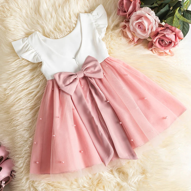 Girls Toddler Elegant Tutu Fluffy Lace Dress 1-5 Y