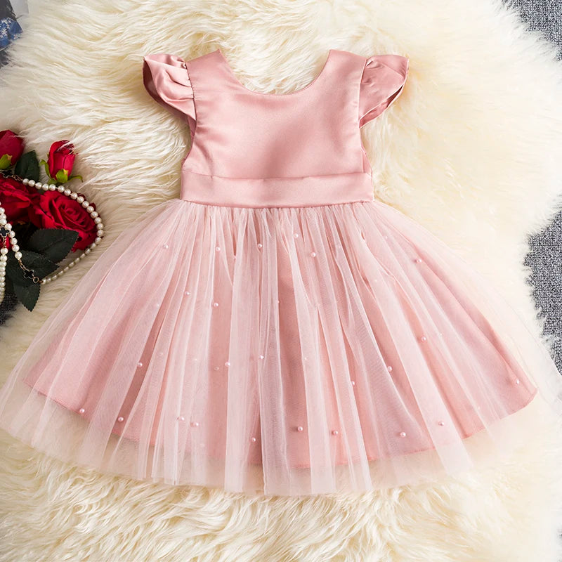 Girls Toddler Elegant Tutu Fluffy Lace Dress 1-5 Y