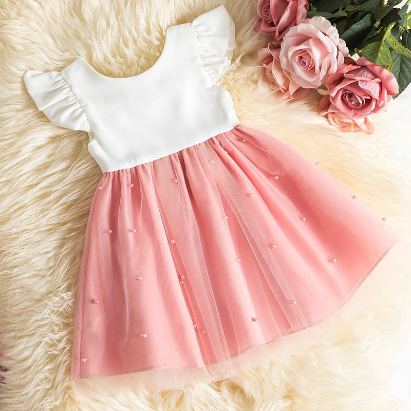 Girls Toddler Elegant Tutu Fluffy Lace Dress 1-5 Y