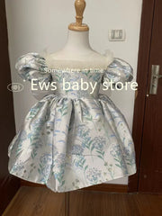 Baby Spanish Lolita Princess Ball Gown Beading Design Birthday Party Christening Clothes Easter Eid Dresses For Girls A1324