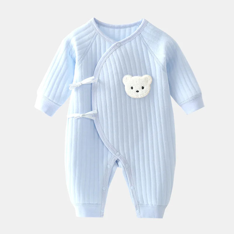 Boys Girls Newborn Bodysuit Cotton Toddler 0-6M Thickened Spring and Autumn Clothing