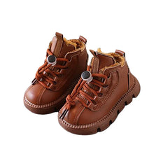 Winter New Kids Cotton Shoes Thicken Warm Boys Snow Boots Solid Color Baby Girl Non-slip Student Outdoor