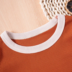 صيف جديد للأطفال مجموعة عادية رسالة قميص مطبوع + اللون حجب السراويل موضة 2 قطعة بنين بنات قصيرة الأكمام مجموعة تي شيرتات قصيرة للأطفال 0-4Y
