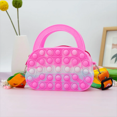 Girls silicone cute animal bag messenger bag coin purse kids stress relief pop toy stress relief bubble fun small gift shoulder