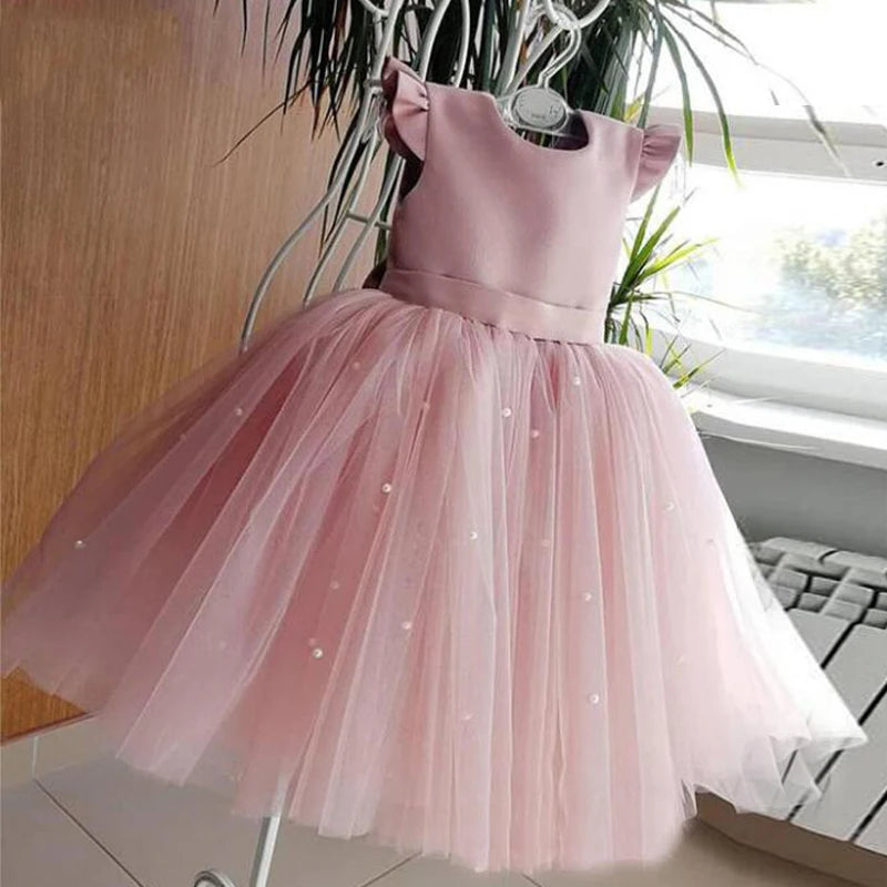 Girls Toddler Elegant Tutu Fluffy Lace Dress 1-5 Y