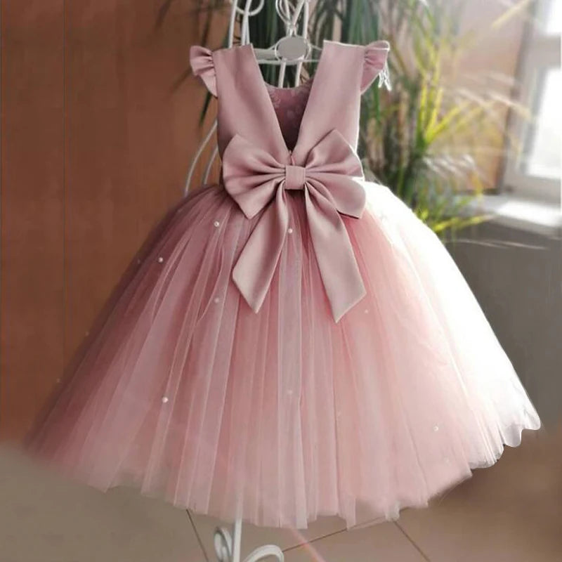 Girls Toddler Elegant Tutu Fluffy Lace Dress 1-5 Y